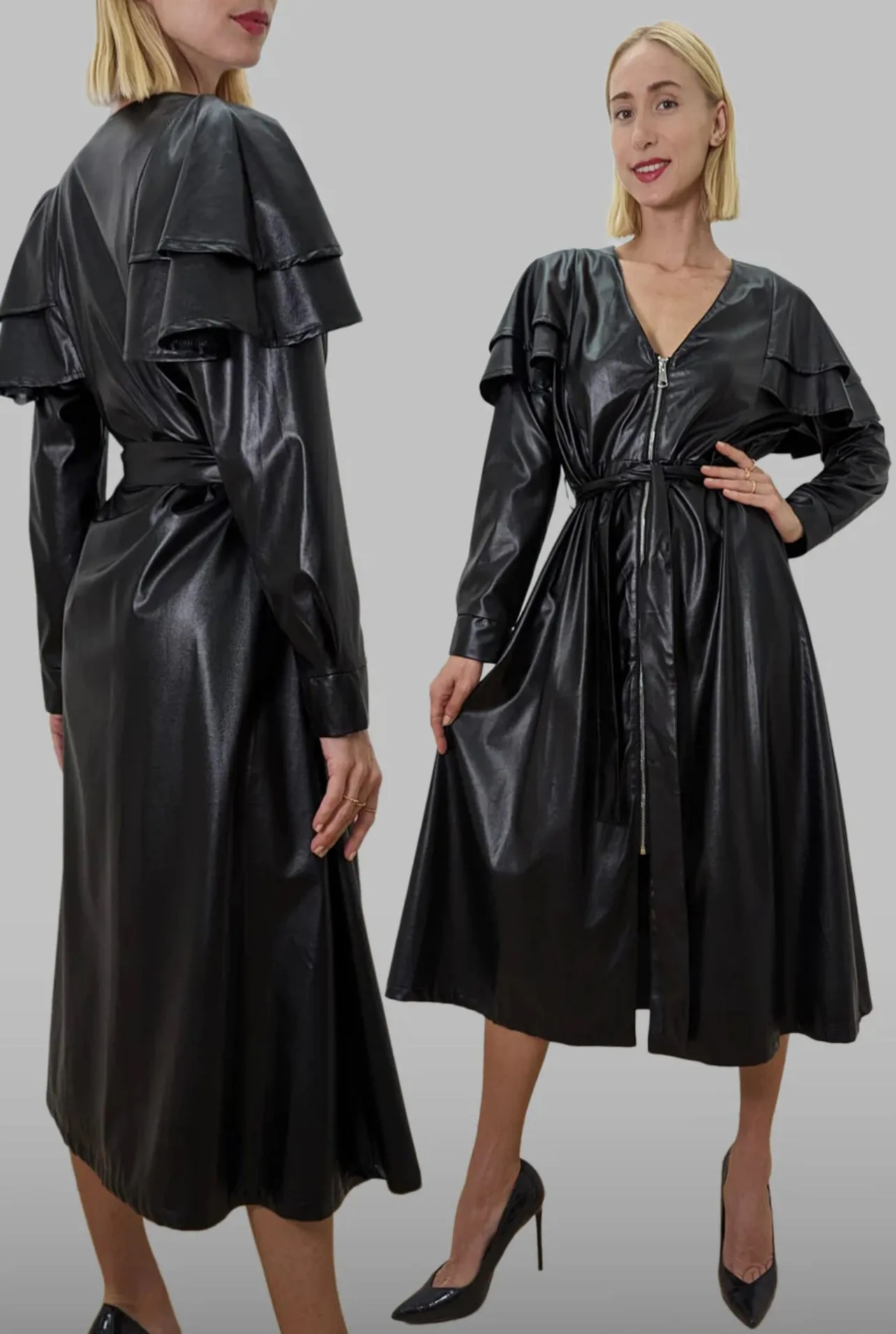 Faux Leather Dress