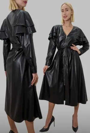 Faux Leather Dress