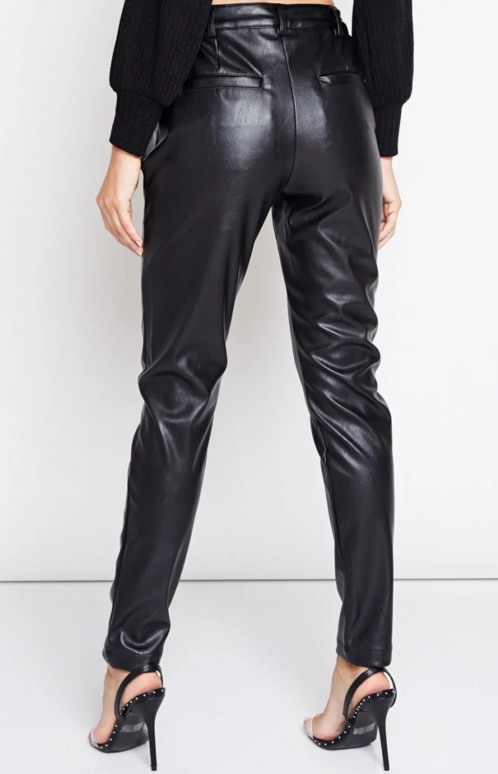 Faux Leather Four Pocket Pants