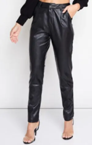 Faux Leather Four Pocket Pants