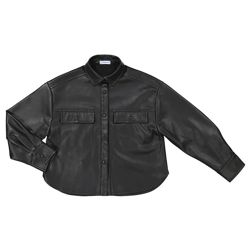 Faux Leather Overshirt 7.194