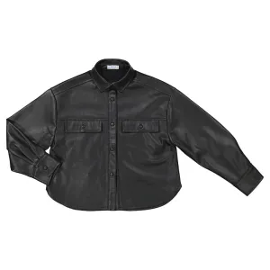 Faux Leather Overshirt 7.194