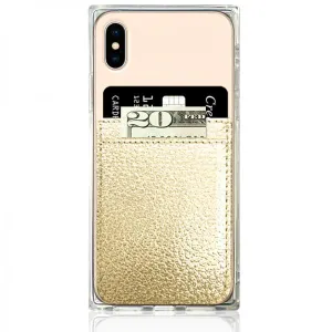 Faux Leather Phone Pocket - Gold