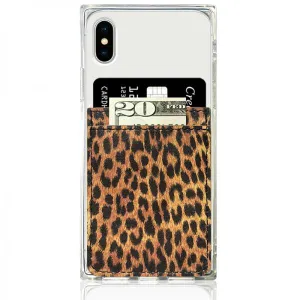 Faux Leather Phone Pocket - Leopard