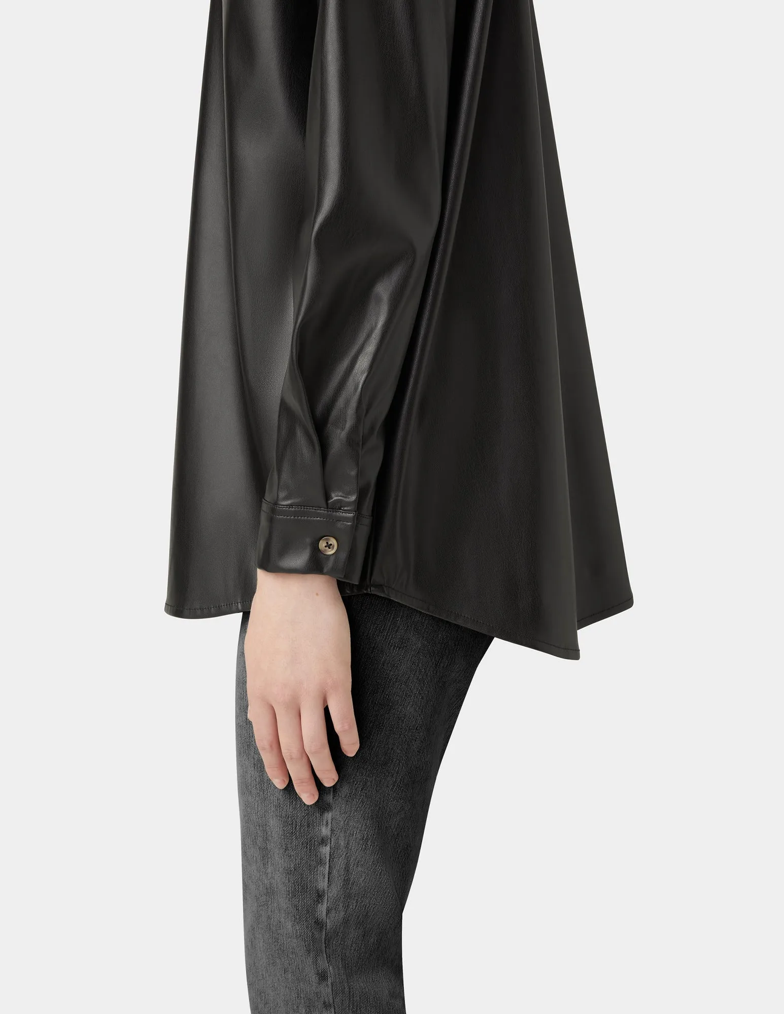 Faux Leather Shirt