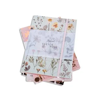 Faux Leather Sketchbook- Golden Garden