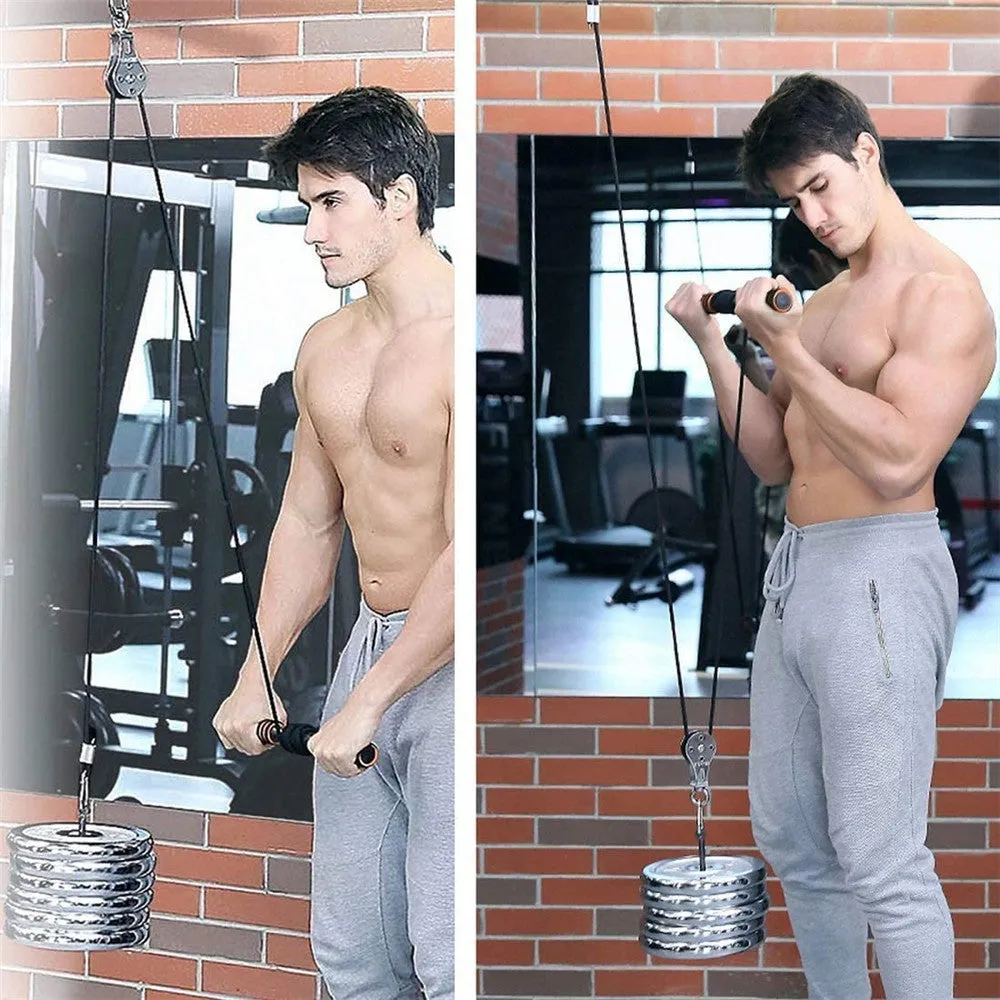 Fitness LAT & Lift Pulley System for Triceps Pull Down