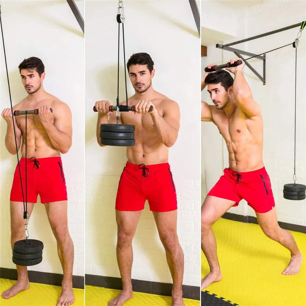 Fitness LAT & Lift Pulley System for Triceps Pull Down