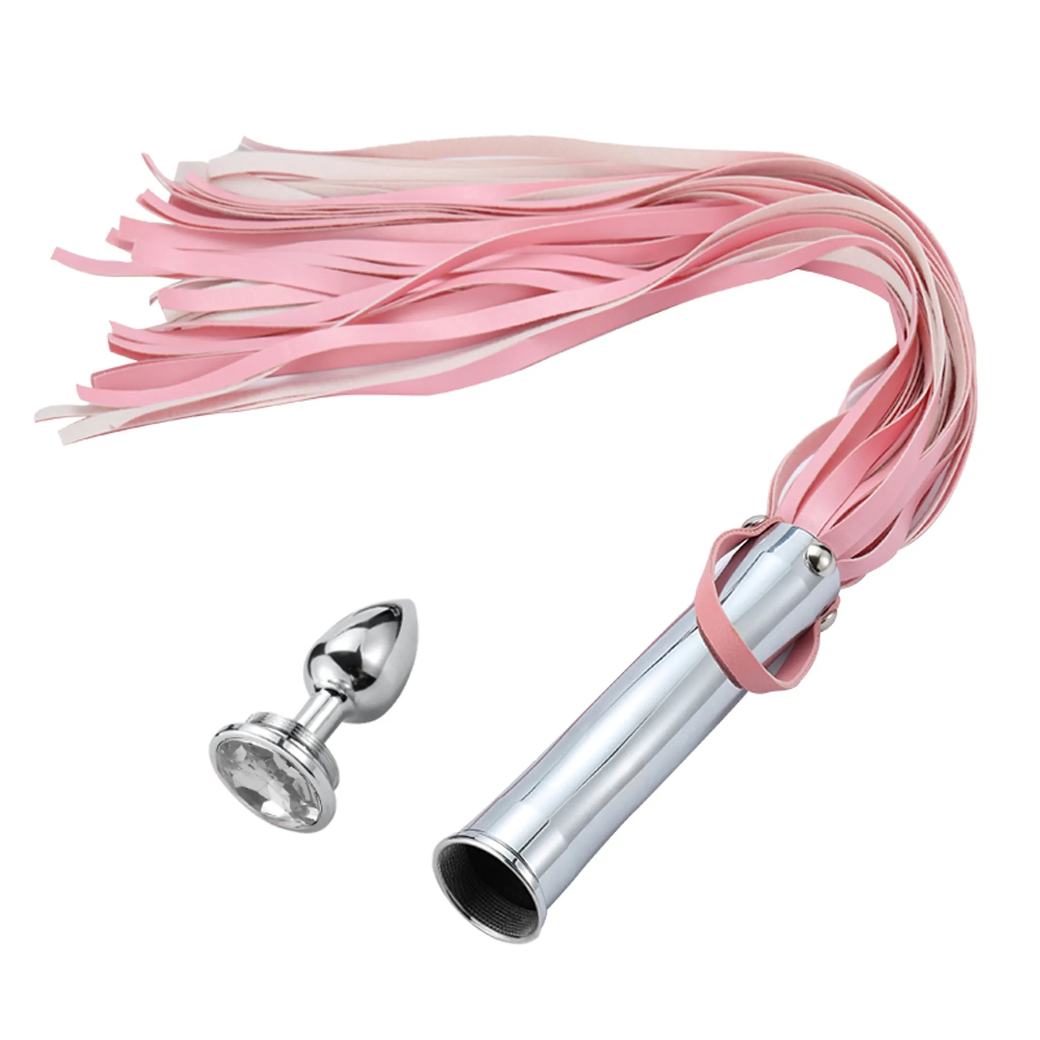 Fixxx - Aluminium Flogger met Verborgen Buttplug - Roze