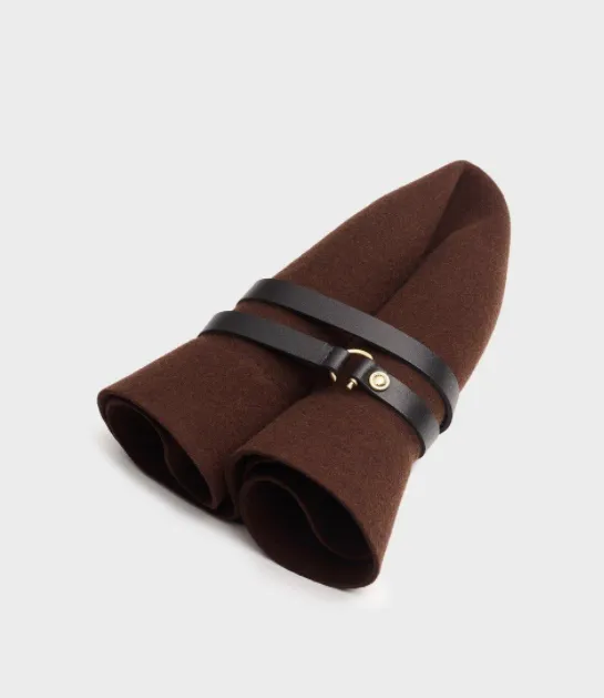 FLOPPY PACKABLE FEDORA IN MATTER BROWN MELANGE