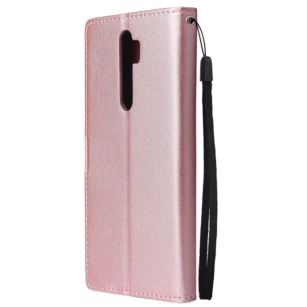 For Oppo A9 2020/Reno 2Z Cellphone Shell PU Leather Mobile Phone Cover Stand Available Anti-drop Elegant Smartphone Case Brown