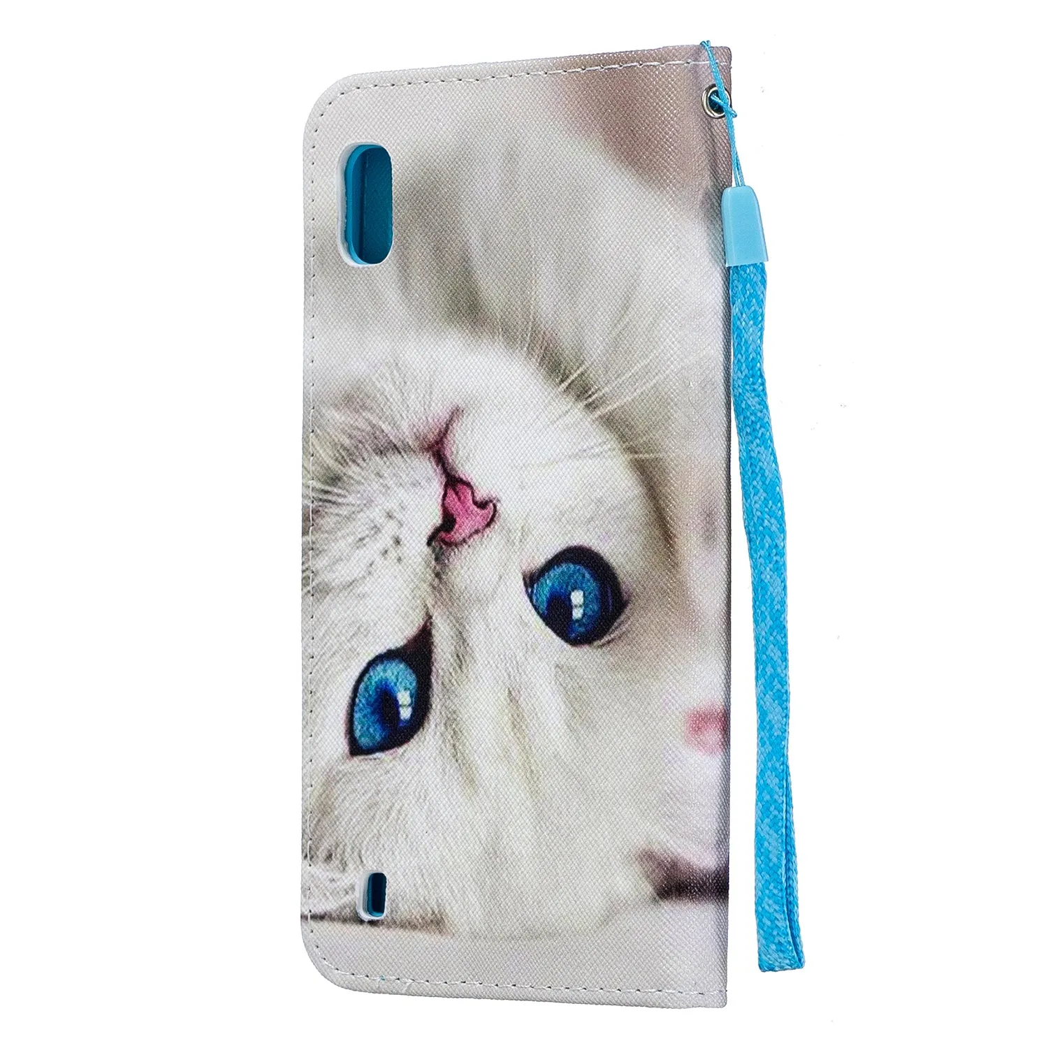 For Samsung A10/A20/A30 Smartphone Case PU Leather Wallet Design Cellphone Cover with Card Holder Stand Available peach blossom