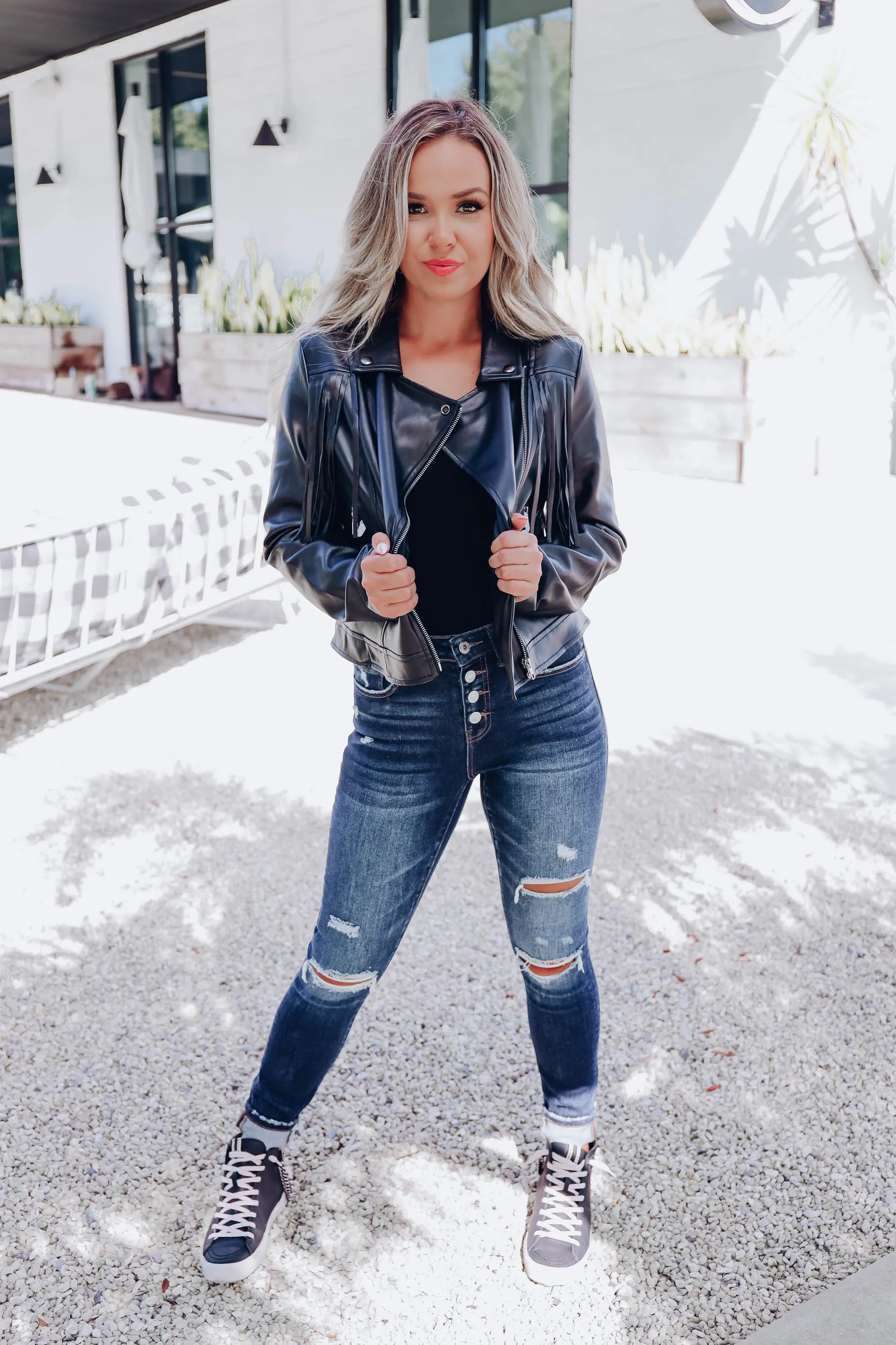 Frazier Fringe Faux Leather Jacket