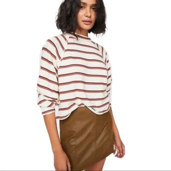 Free People Faux Leather Mini Skirt Size 2