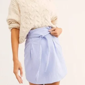 Free People Payton Paperbag Skirt Faux Leather size 12