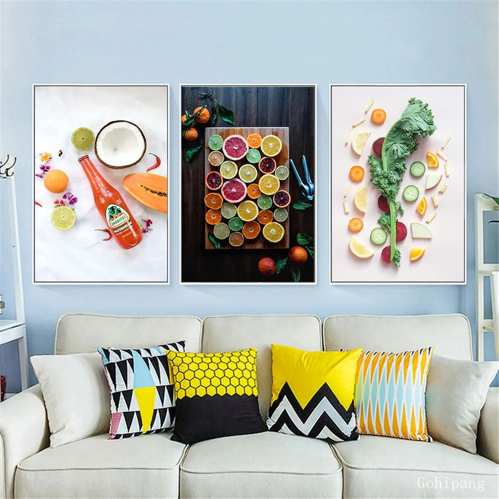 Fruit Vegetable Kitchen Wall Art