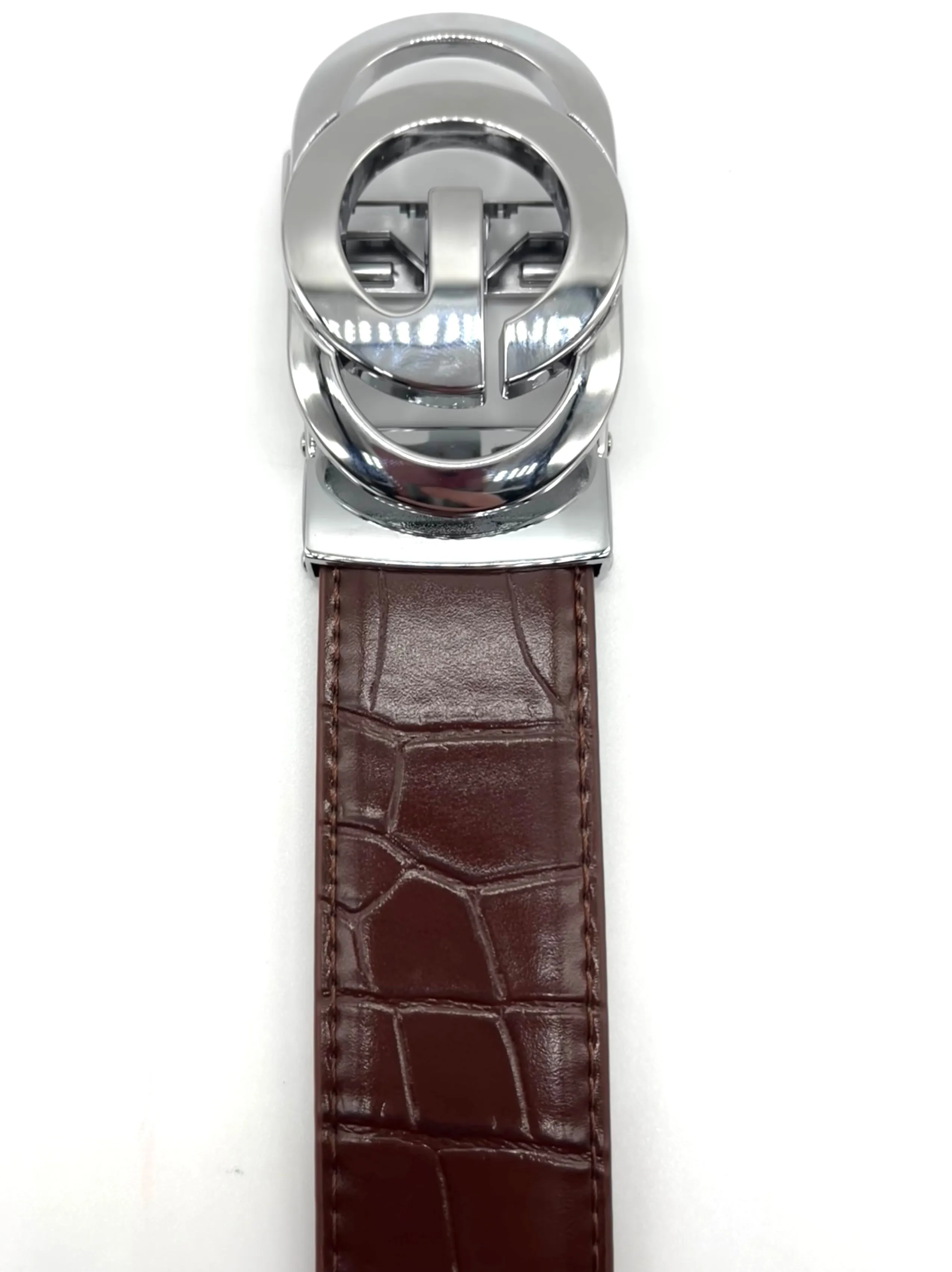 G Belt 0004 - Brown/Silver