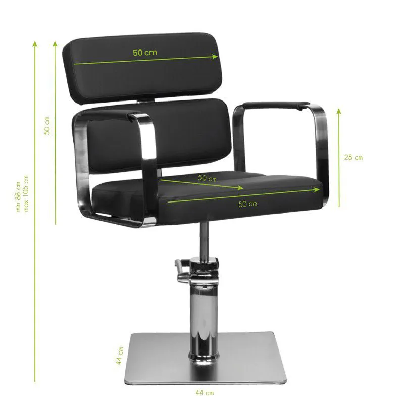 Gabbiano black hairdressing chair