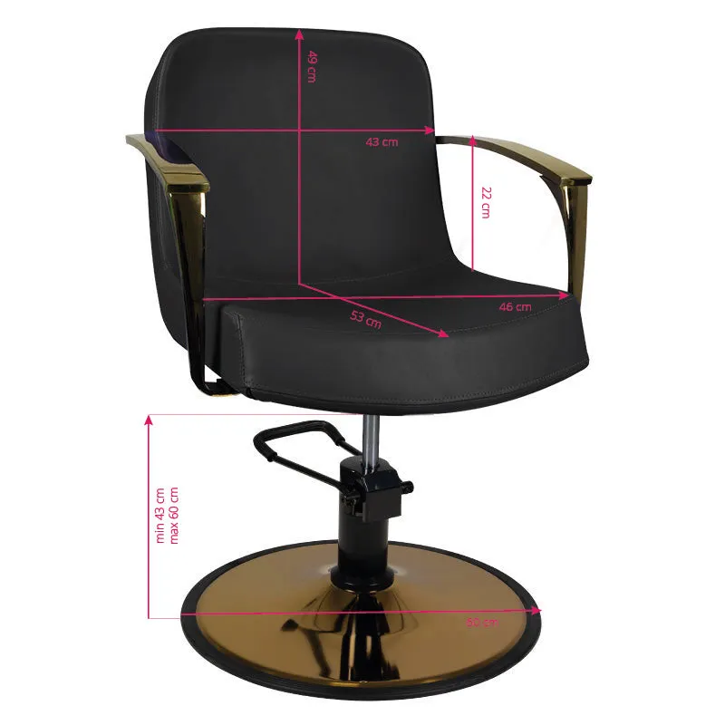Gabbiano styling chair golden Bologna black