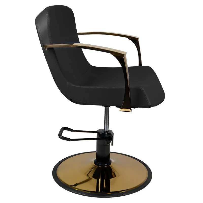 Gabbiano styling chair golden Bologna black
