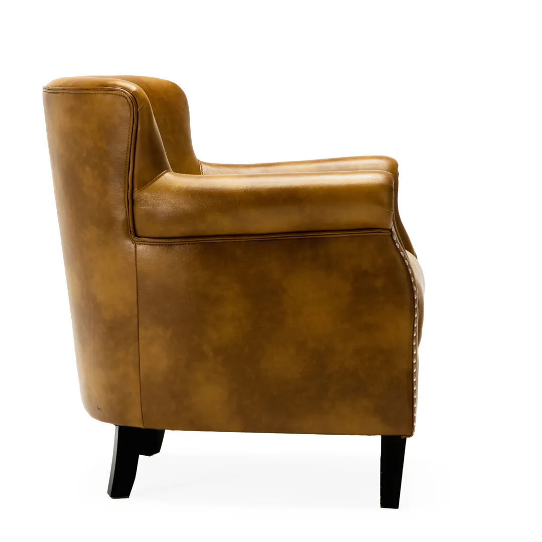 Gail 29.5" Wide Armchair Three Posts™ Leather Type: Camel Faux Leather