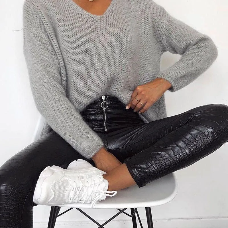 Galla Faux Leather Pants