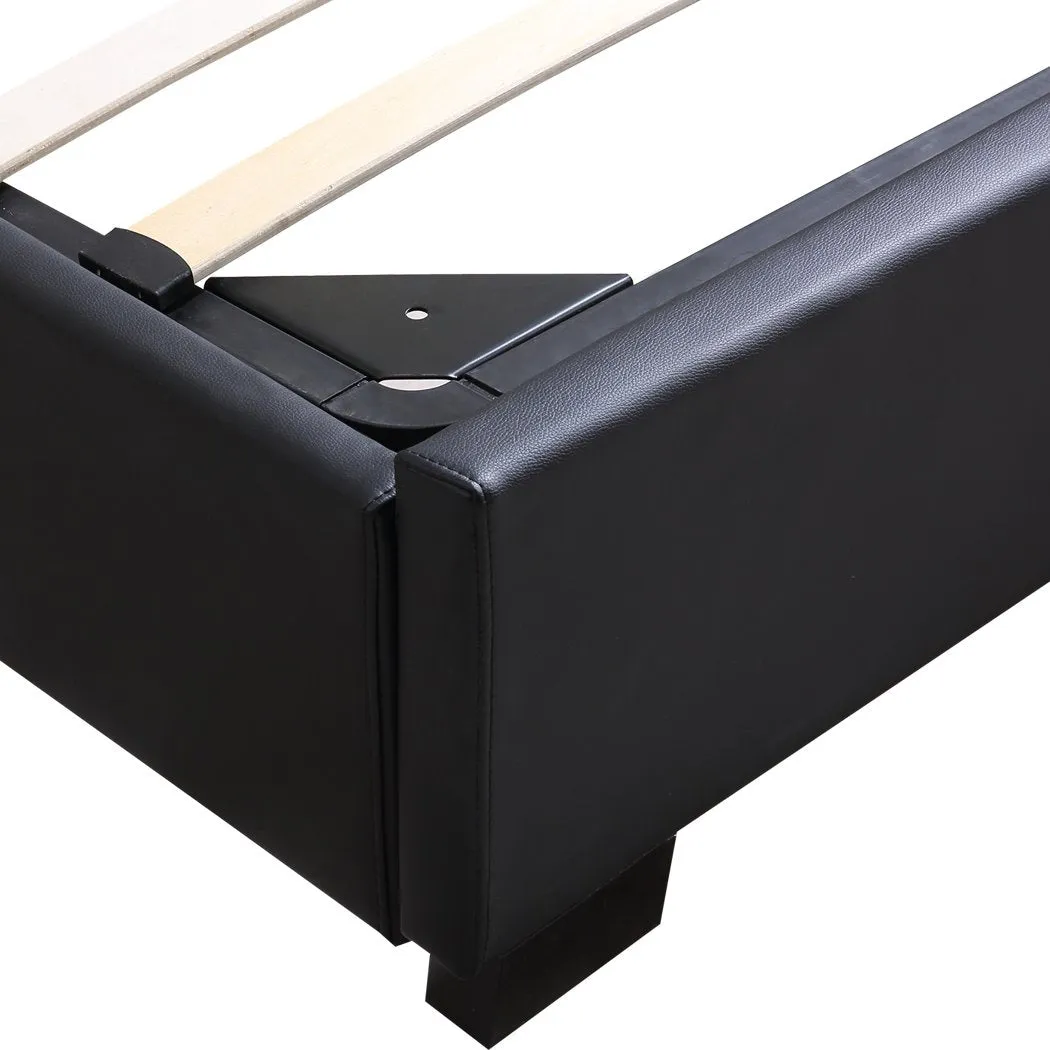 Gas Lift Bed Frame Premium PU Leather Base Mattress Storage King Size