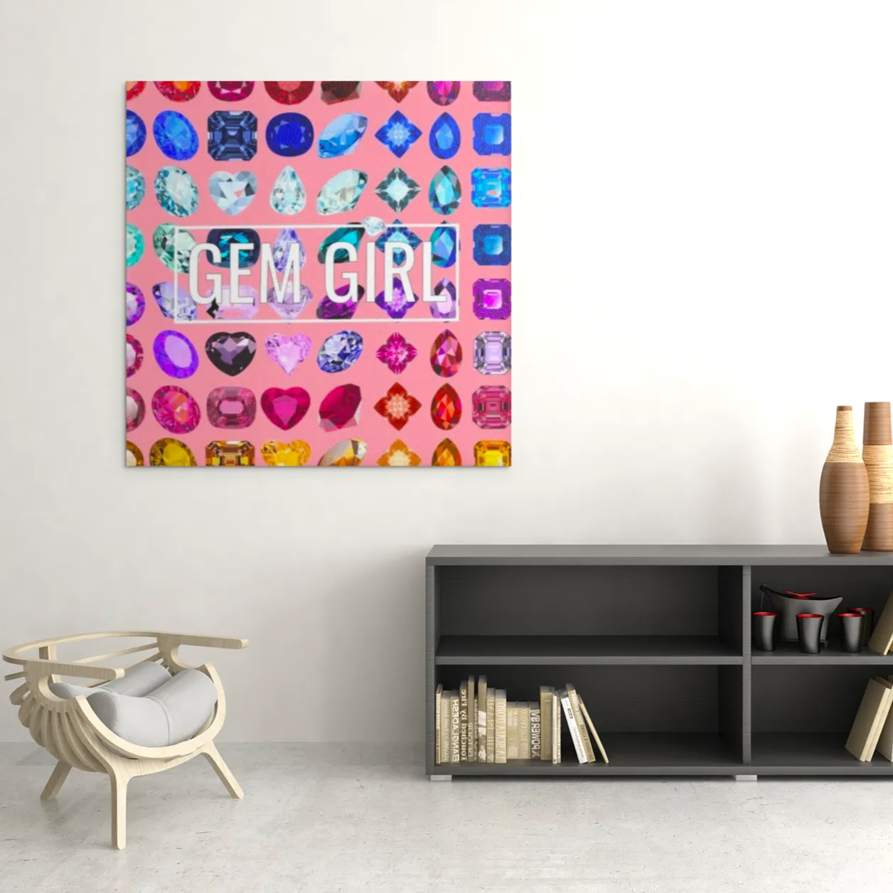 Gem Girl Canvas Wall Art