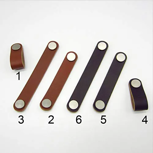 Generic G4Retro PU Leather Suitcase Handle Door Pull Handle for Cabinet 140x25x3mm