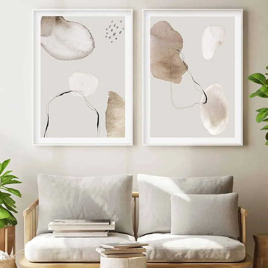 Geometric Dried Plants Wall Art