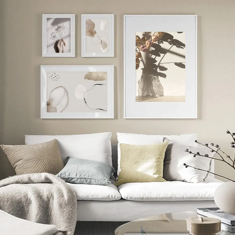 Geometric Dried Plants Wall Art