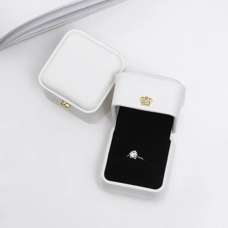 Gift Boxes - Premium - Pink PU Leather, Black Velvet Interior