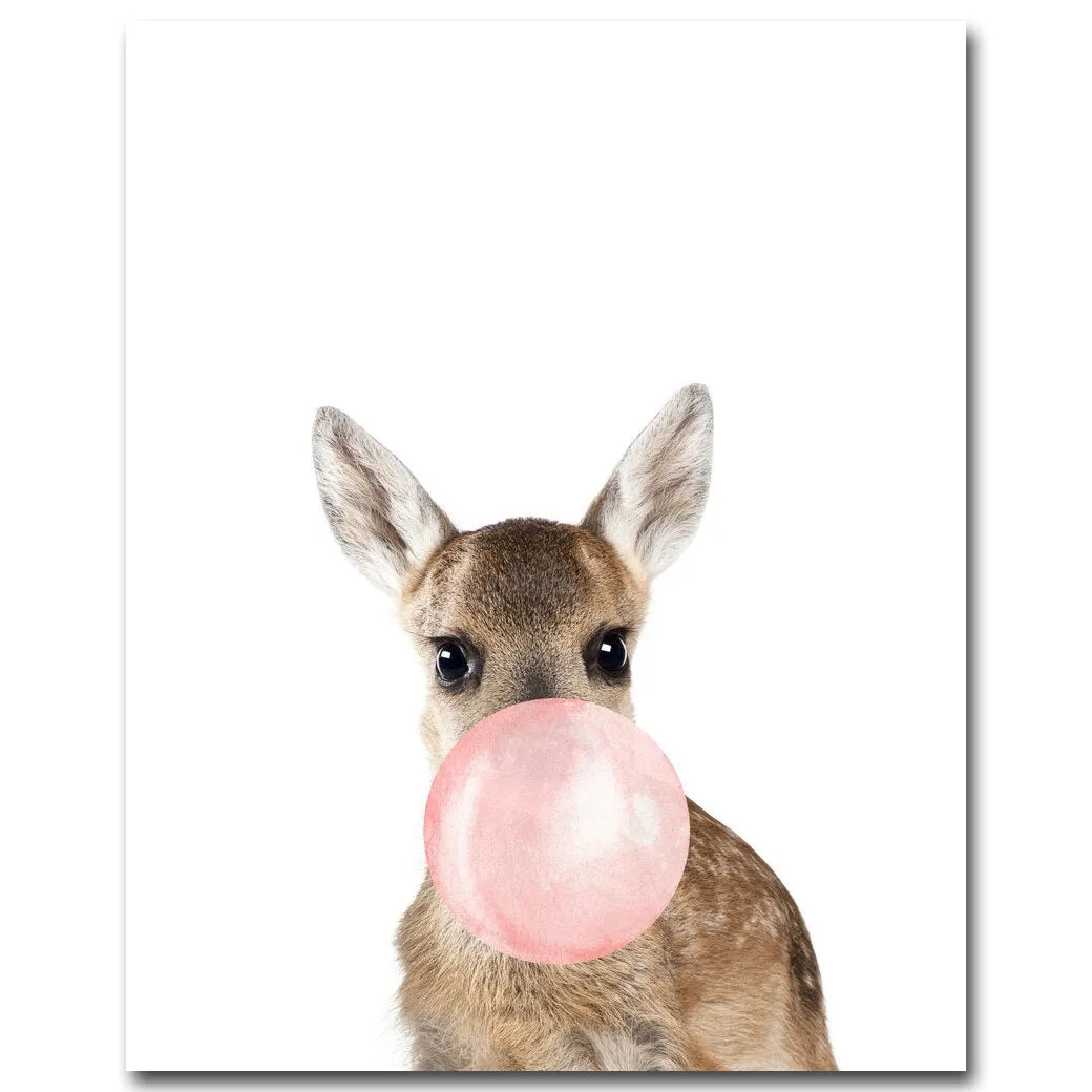Giraffe Zebra Animal Posters Wall Art