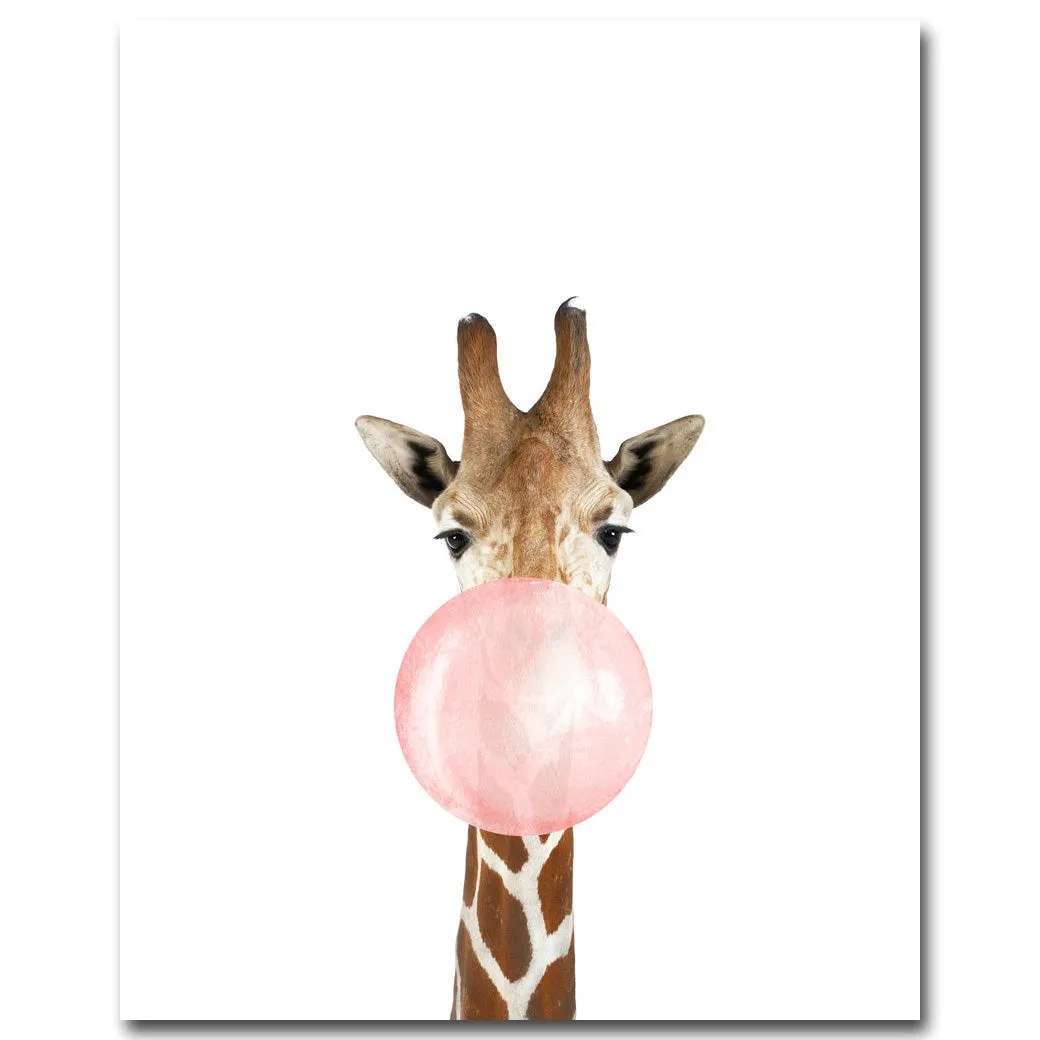 Giraffe Zebra Animal Posters Wall Art