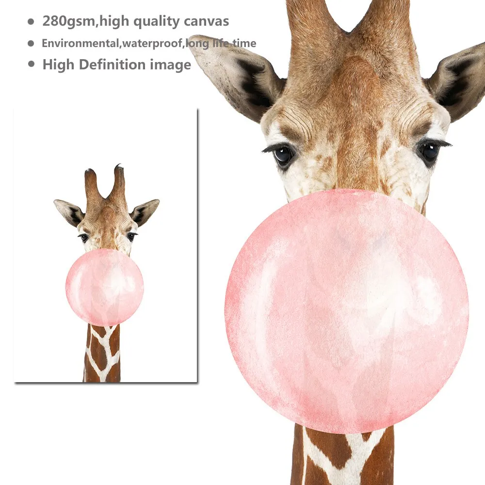 Giraffe Zebra Animal Posters Wall Art