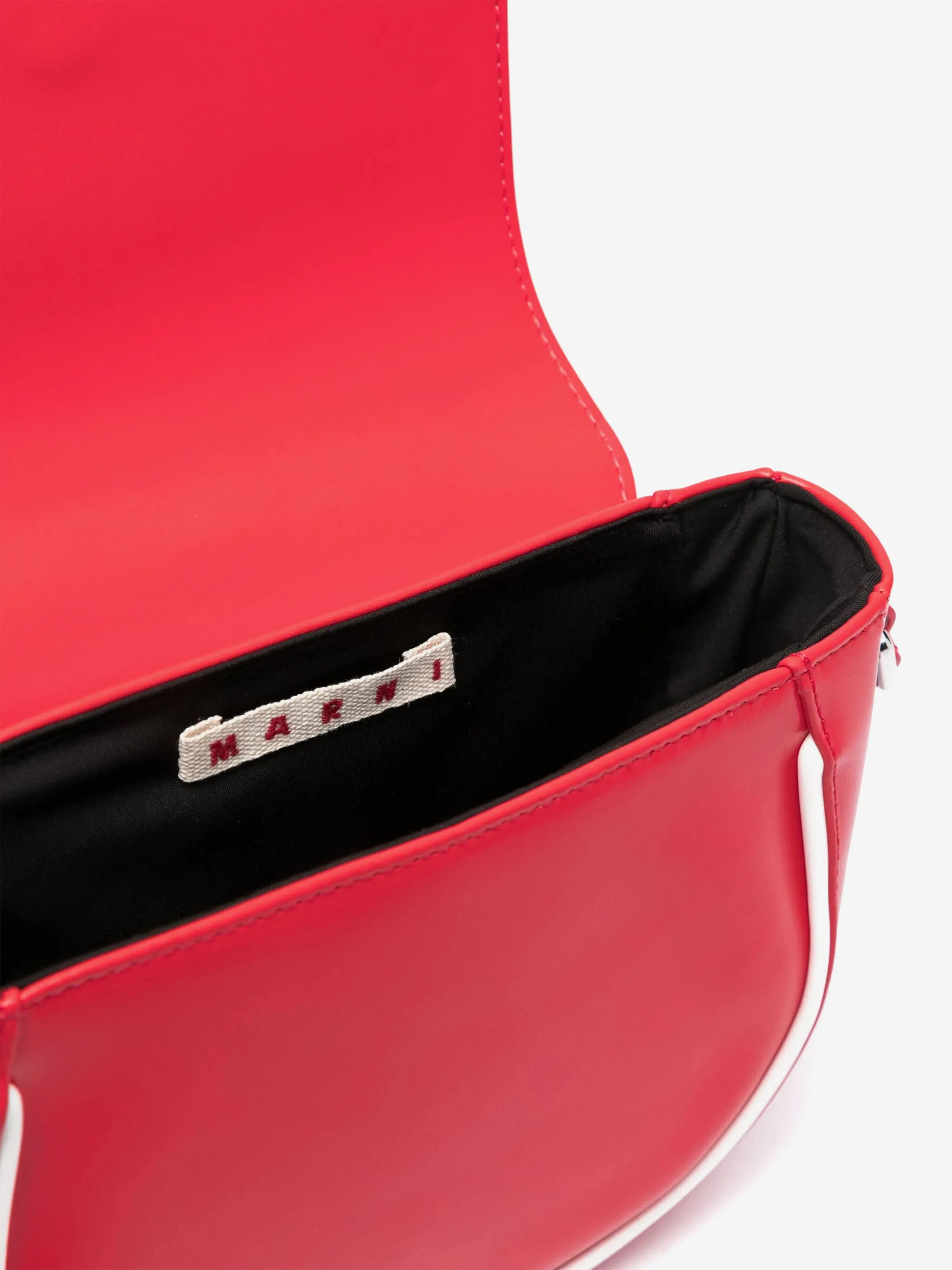 Girls Faux Leather Smile Bag in Red (19cm)