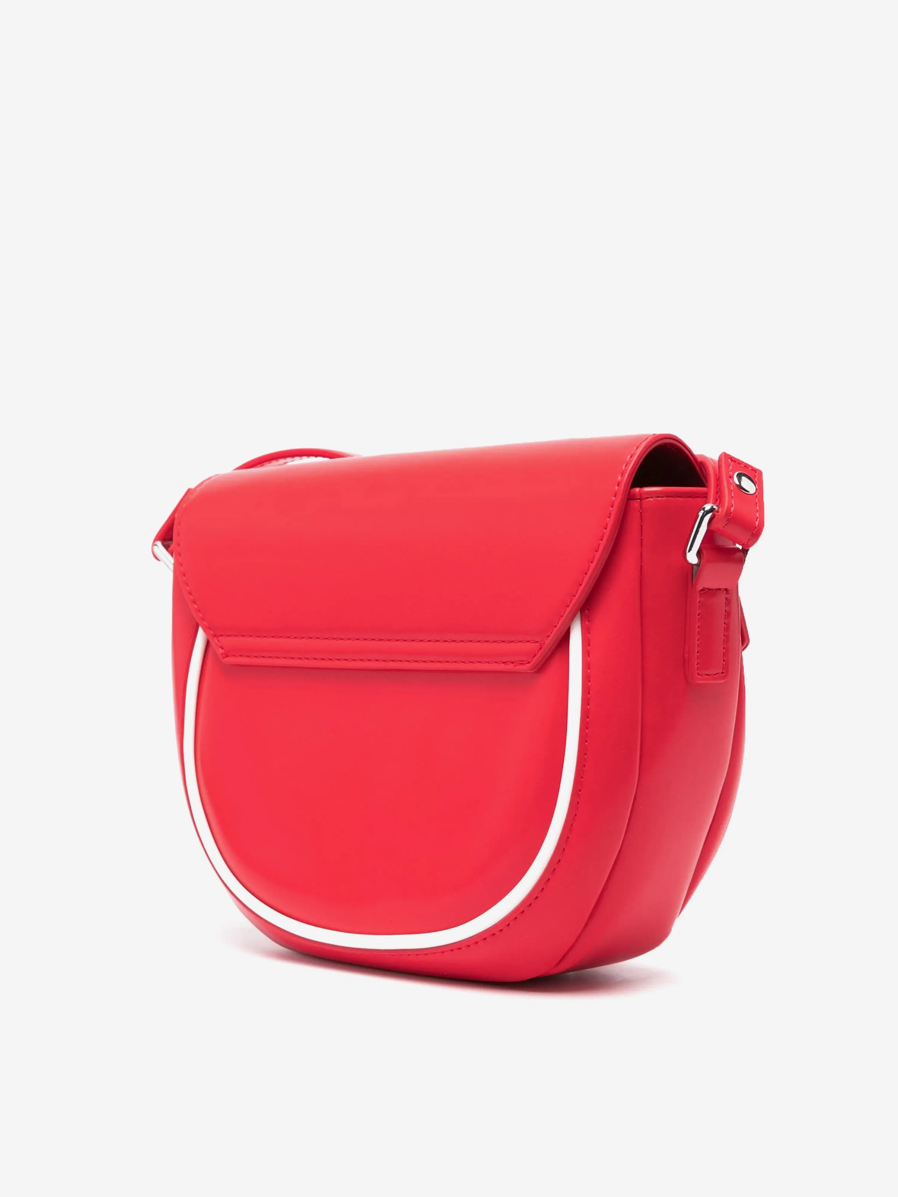 Girls Faux Leather Smile Bag in Red (19cm)