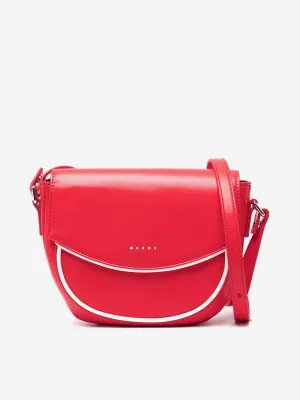 Girls Faux Leather Smile Bag in Red (19cm)