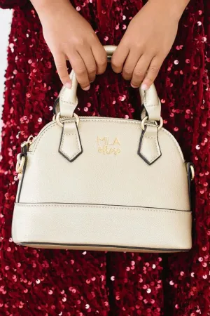 Girls Gold Metallic Crossbody Purse