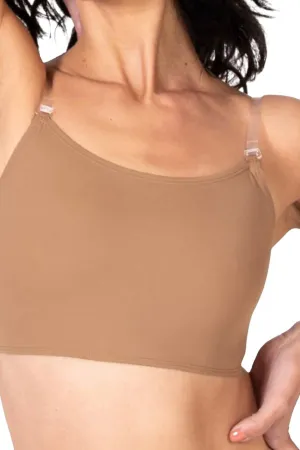 Girls Underwraps Convertible Clear Back Bra - Dark Nude
