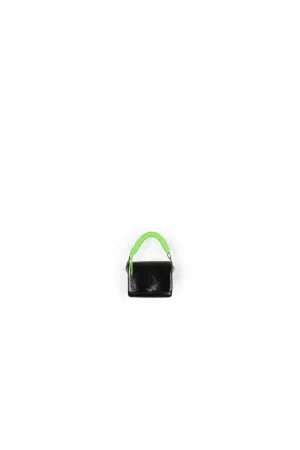 Glossy black shoulder bag