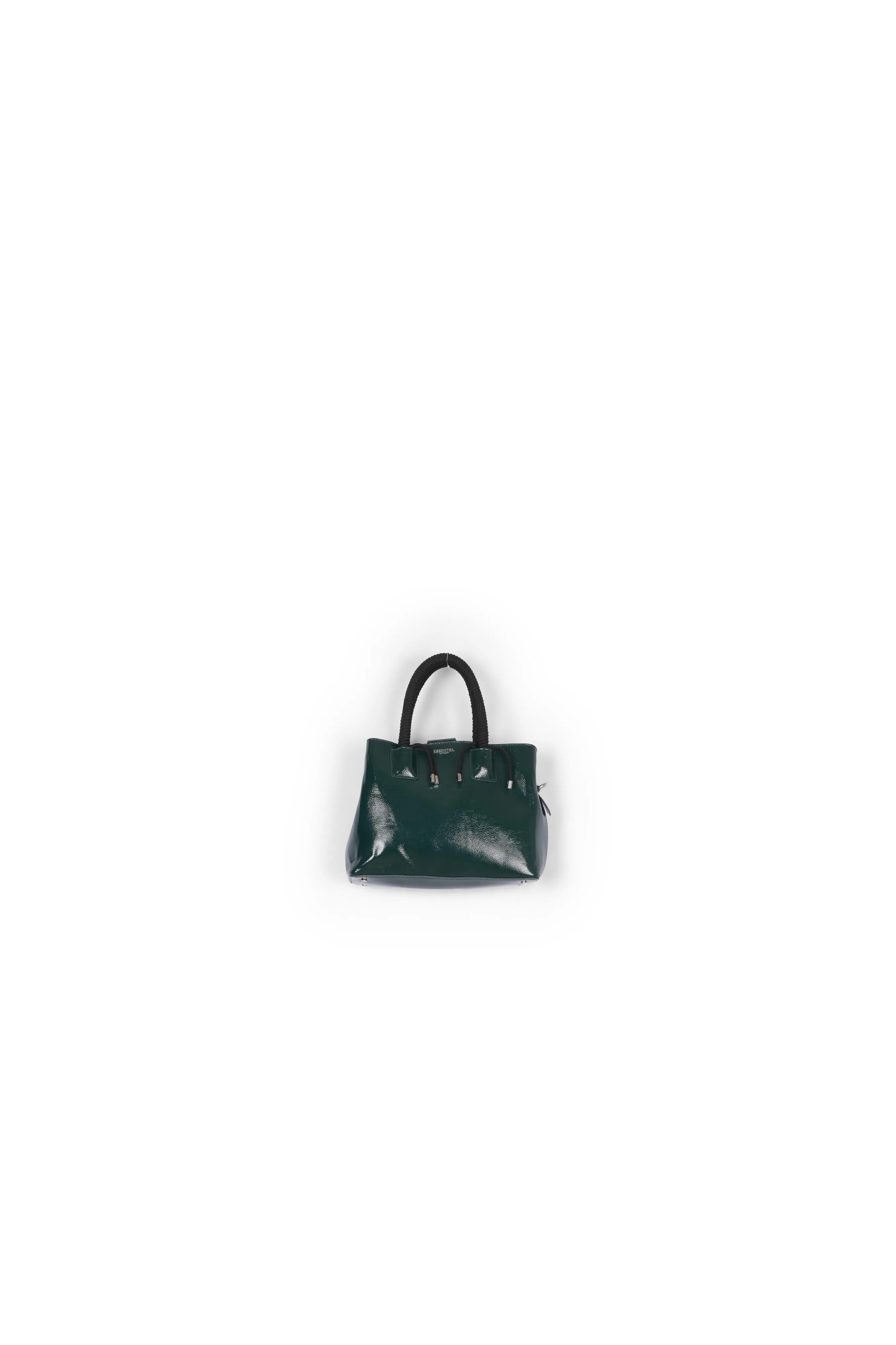 Glossy dark green tote bag