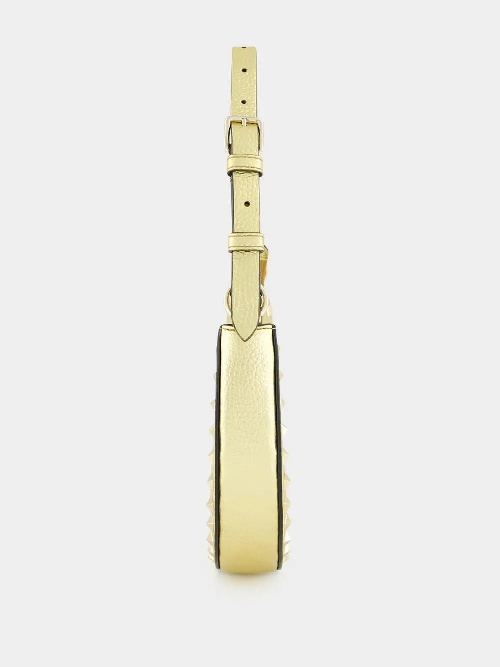 Gold Hobo Rockstud Mini Shoulder Bag