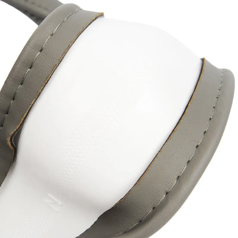 Gray PU Leather Steering Wheel Cover