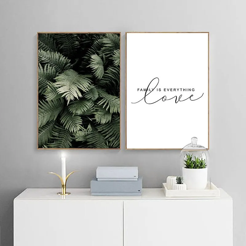 Green Plant Leaf Wall Art