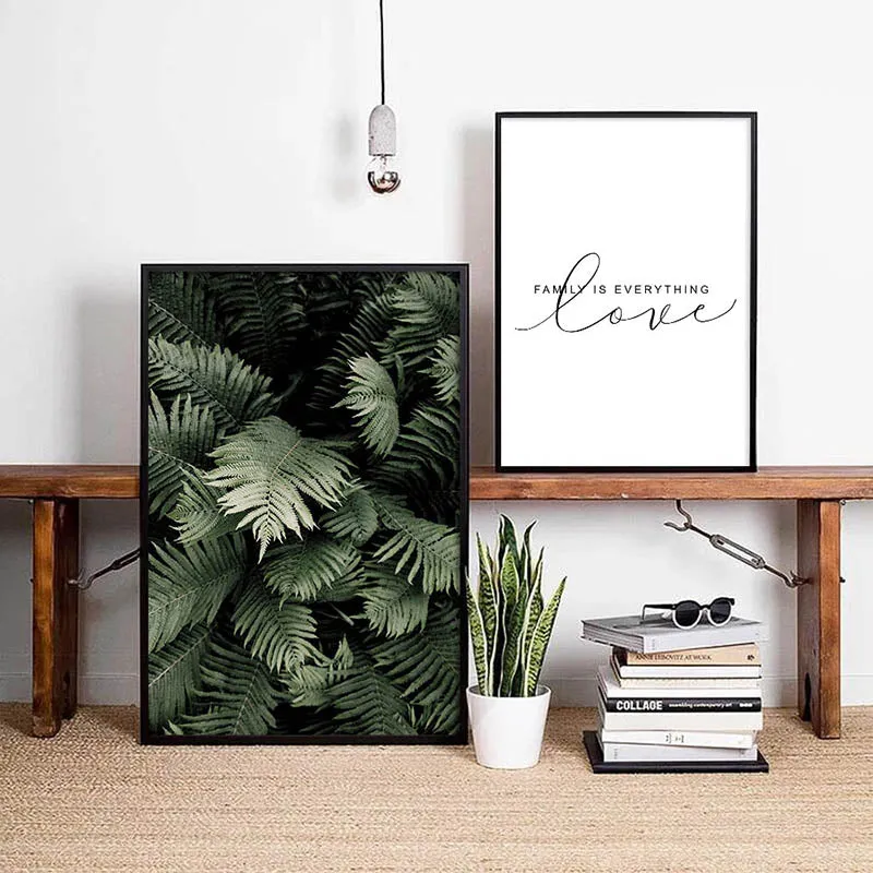 Green Plant Leaf Wall Art