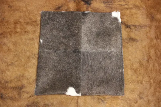 Greyish Brown & White Cowhide Pillow Cover 20"x20