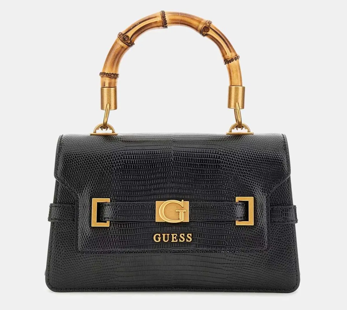 Guess Sibel Python Print Mini Handbag In Black For Women
