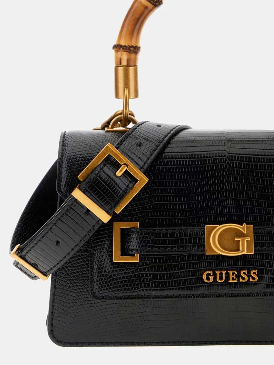 Guess Sibel Python Print Mini Handbag In Black For Women
