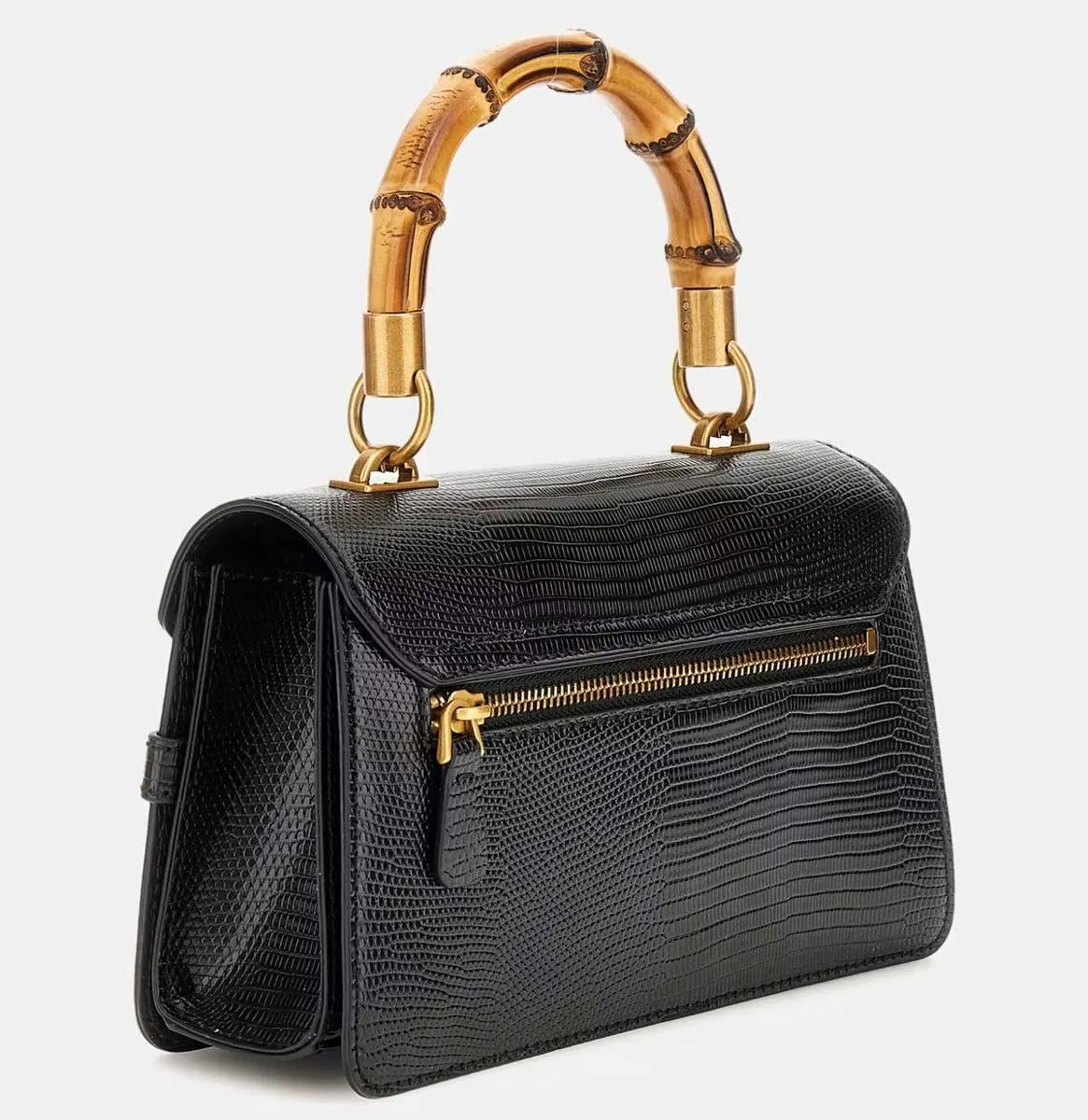 Guess Sibel Python Print Mini Handbag In Black For Women